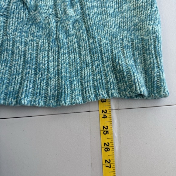 Express Sweater Womens L Turtleneck Cable Knit Wool Cashmere Blend Skiing Winter - Picture 9 of 9